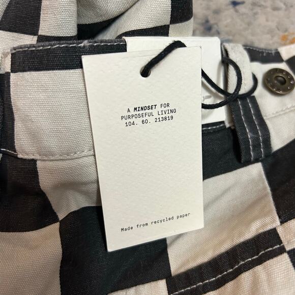 P&Co Black White Checkerboard Service Fatigue 304 Cargo Pants Womens Size 16 - Picture 5 of 8